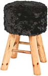 Hocker TED 2 45 x 30 cm Massiv schwarz