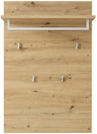 Garderobenpaneel 78 x 117 x 30 cm braun/silberfarbig