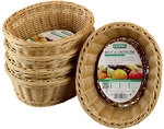 KESPER Brotkorb 5-tlg. Kunststoff oval 25 x 20,5 x 22 cm Braun