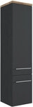 Midischrank DAVOS 30 x 130 cm Graphit matt/ Wotan Eiche