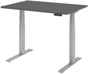 Stehtisch 120 x 129 x 80 cm Graphit/ Silber