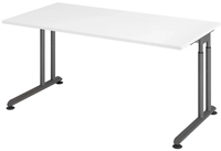 Schreibtisch 160 x 80 cm Wei&szlig;/ Graphit