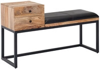 CASAVANTI Sitzbank 100 x 60 cm Braun/ Schwarz