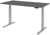 Stehtisch 160 x 129 x 80 cm Graphit/ Silber