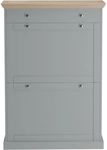 Schuhkipper BINZ 105 x 80 x 30 cm Grau/Eichefarben