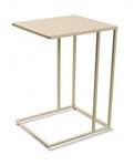 Beistelltisch TIMUR 1 Metall 43 x 38 x 62 cm lackiert Cremewei&szlig;