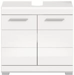 Waschbeckenunterschrank X06A9705Wei&szlig; Hochglanz 60 x 56 x 34 cm Wei&szlig; Hochglanz