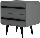 Nachttisch CHANTAL 54 x 51 x 39 cm Grau/Schwarz