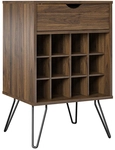 Weinregal CONCORD Stahl teilmassiv 80 x 51 x 45 cm Waldnussfarben
