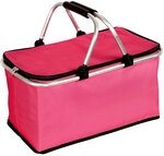 KESPER Korb Polyester Aluminium 25,5 x 29 x 50 cm Pink/Silberfarbig
