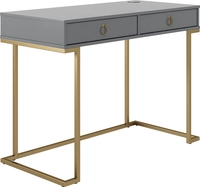 Schreibtisch CAMILA 106 x 50 x 79 cm lackiert Grau