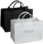 KESPER Tasche/Beutel 2-tlg. Polyester Filz 43 x 25 x 50 cm Schwarz/Grau