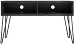 Lowboard ATHENA Metall 62 x 105 x 49 cm Marmor-Look Schwarz