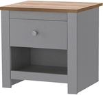 Nachttisch EMERALD 45 x 35 x 46 cm Eichengrau