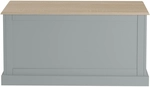 Truhe BINZ 80 x 40 x 45 cm Grau/Eichefarben