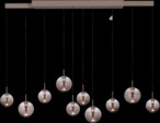Paul Neuhaus LED Balkenpendel PURE E-INFINITY Glas Aluminium 198 x 35 x 180 cm