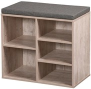KESPER Schuhschrank mit Sitzkissen 51,5 x 48 x 29,5 cm braun/grau