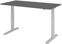 Stehtisch 160 x 80 cm Graphit/ Silber