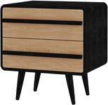 Nachttisch CHANTAL 54 x 51 x 39 cm Eichenoptik/Schwarz
