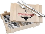 WMF Besteckset Steak 12-teilig Holz /Edelstahl silberfarbig