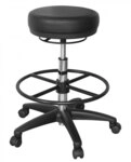 Drehhocker mit Fu&szlig;st&uuml;tze schwarz
