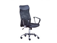 Drehstuhl PASCAL schwarz/chromfarbig 59 x 111-121x 61 cm