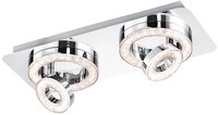 JUST LIGHT LED Deckenlampe TIM 40 x 17 cm chromfarbig