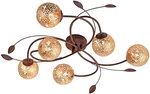 Paul Neuhaus Retrofit Deckenlampe GRETA 6-flg rostfarbig