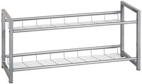 Schuhregal 80 x 38 x 30 cm Metall silber
