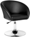 Relaxsessel 62 x 55 x 72&ndash;84 cm Kunstleder Schwarz/Chromfarbig
