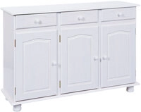 Kommode ALEXANDER 130x87x43 cm Massivholz wei&szlig;