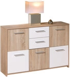 Kommode MAXIM 115x77x30 cm Dekor Sonoma-Eiche/wei&szlig;