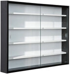 Sammlervitrine STEFAN 80x60x9,5 cm Schwarz/Wei&szlig;