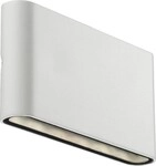 nordlux Au&szlig;enwandleuchte KINVER Metall/Glas 9 x 17,5 x 3 cm Wei&szlig;/Wei&szlig;-Klar