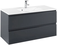 Waschtisch CARDIFF 100 x 56 cm Graphit Hochglanz