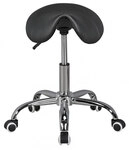 B&uuml;rohocker 60 cm silberfarbig/ schwarz