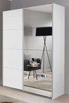 Kleiderschrank SUBITO 136 x 61 cm Spiegelglas/NB wei&szlig;