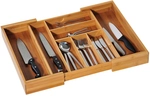 Kesper Besteckkasten Bambus mit 6 - 8 Besteckeinteilern 58 x 43 x 6,5 cm Braun
