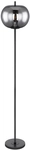 GLOBO Retrofit Stehlampe BLACKY 160 cm schwarz /rauchfarbig
