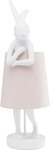 KARE DESIGN Retrofit Tischlampe ANIMAL RABBIT 68 cm wei&szlig;/rosa