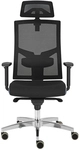 Drehstuhl PREMIUM II 70 x 133 cm schwarz/ chromfarbig