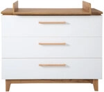 roba Wickelkommode 117 x 104 x 41 cm wei&szlig;/goldeiche