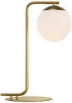 nordlux Tischlampe GRANT Glas Durchmesser 14,5 cm Messingfarbig/Wei&szlig;
