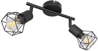 GLOBO Retrofit Deckenlampe XARA I 2 Spots schwarz