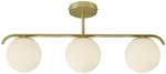nordlux Deckenlampe GRANT Glas &Oslash; 14,5 cm Messingfarbig/Wei&szlig;