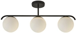 nordlux Deckenlampe GRANT Glas &Oslash; 14,5 cm rund matt Schwarz/Wei&szlig;