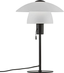 nordlux Tischlampe VERONA Glas &Oslash; 27,5 x 40 cm matt Schwarz/Opalwei&szlig;