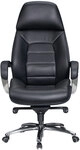 Chefsessel 67 x 137 cm Silberfarbig Schwarz