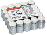 Teelicht 100er Set FLATPACK 3,4 cm rund Wei&szlig;