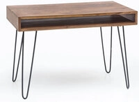 Schreibtisch 110 x 60 cm schwarz/ Sheesham